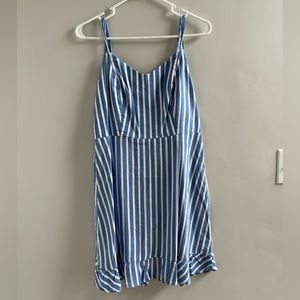 Light blue/white stripe Old Navy sundress - Petite Medium - material is stretchy